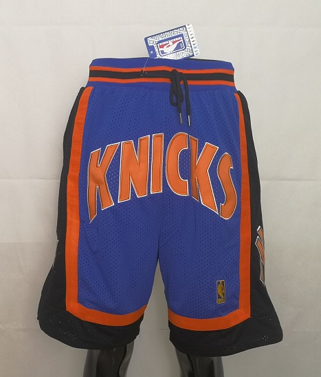 2020 Men NBA New York Knicks blue shorts